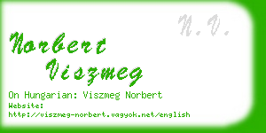 norbert viszmeg business card